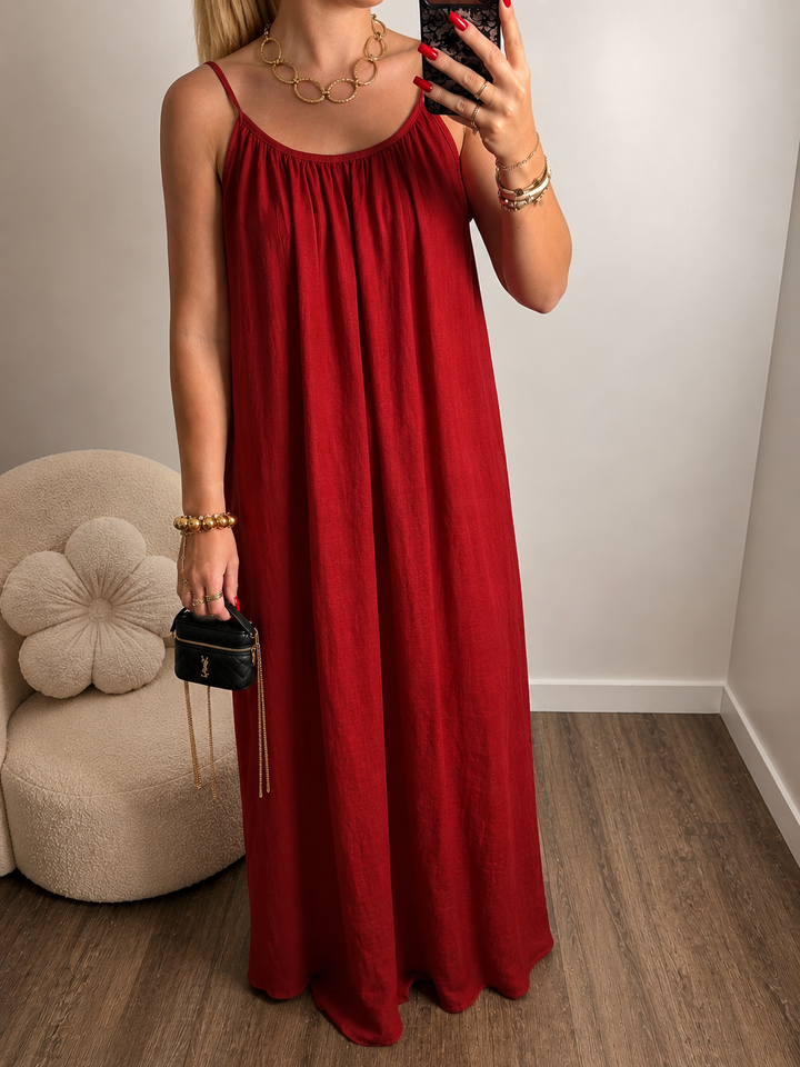 Robe fluide dos nu Noeline rouge