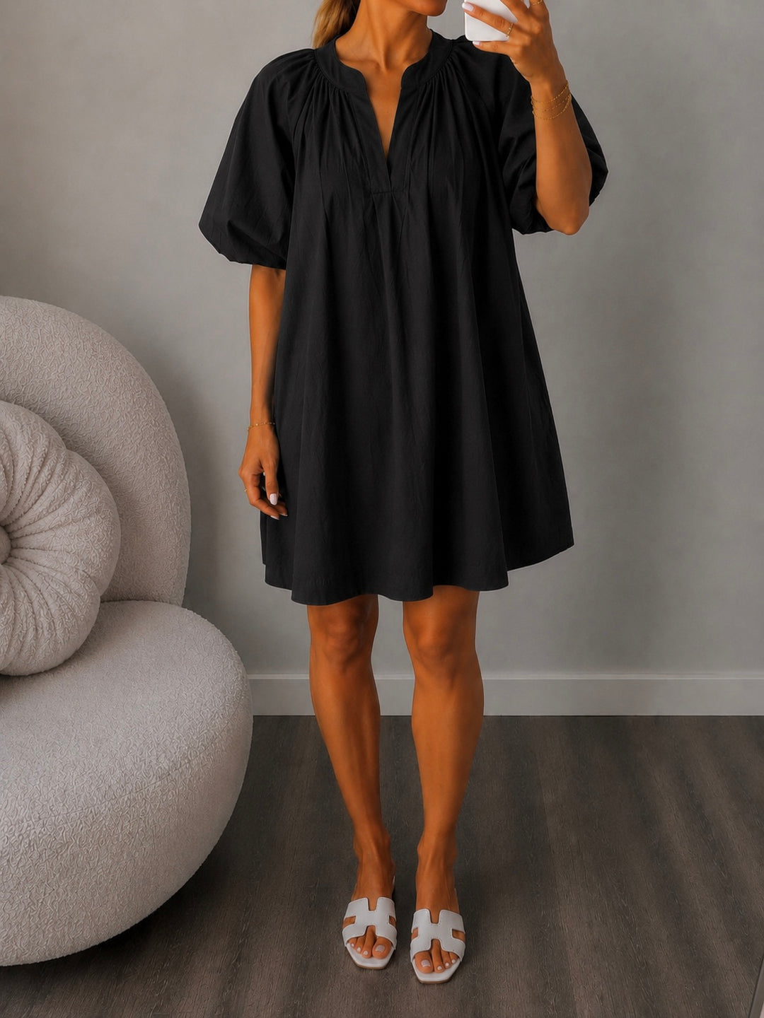 Robe chemise noire