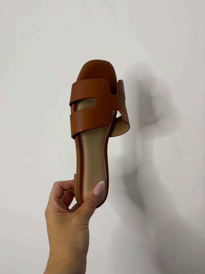 Claquette hermance marron
