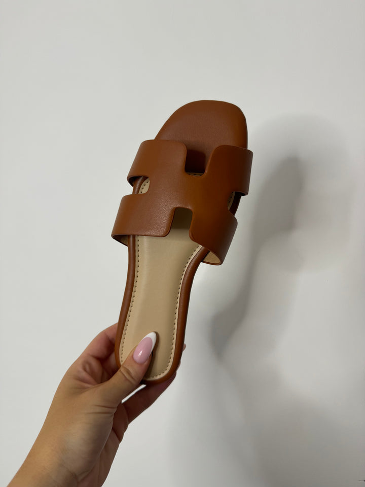 Claquette hermance marron
