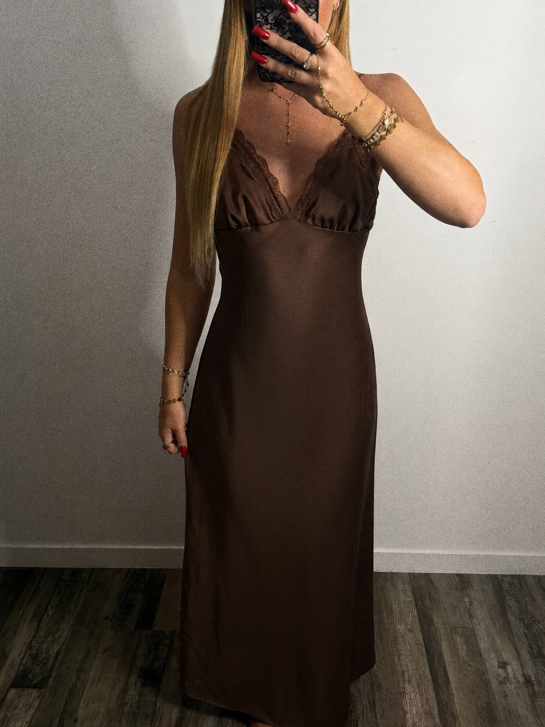Robe Longue satin (plusieurs couleurs)