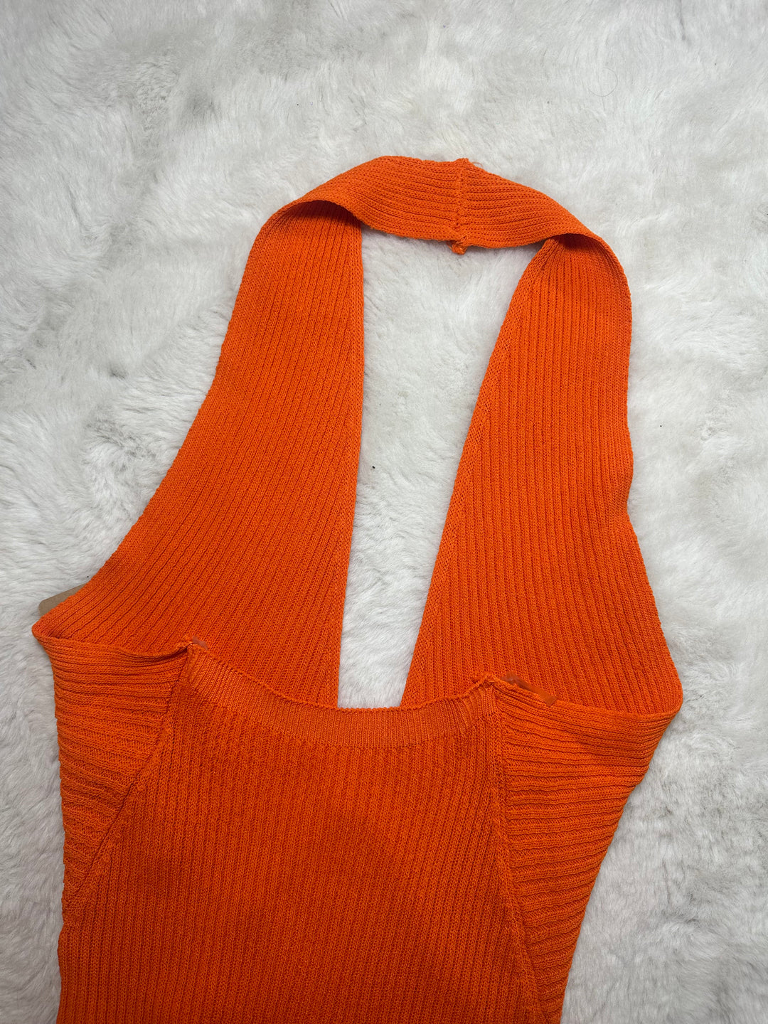 Robe anel orange dos nu