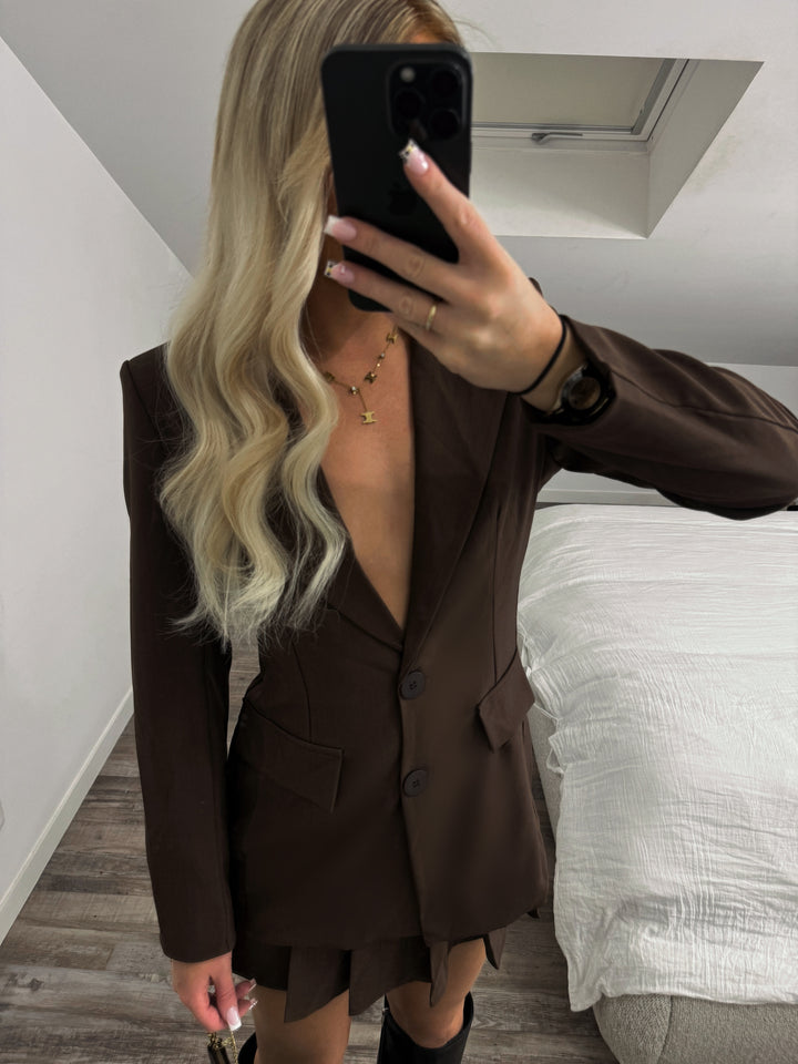 Blazer cintré marron