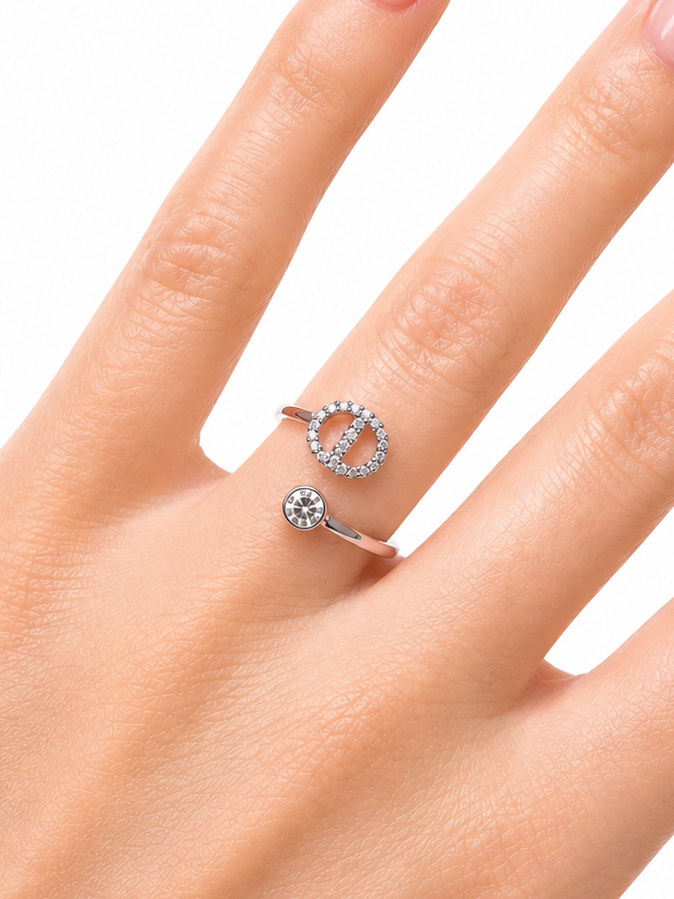 Bague éclipse (doré & argenté)