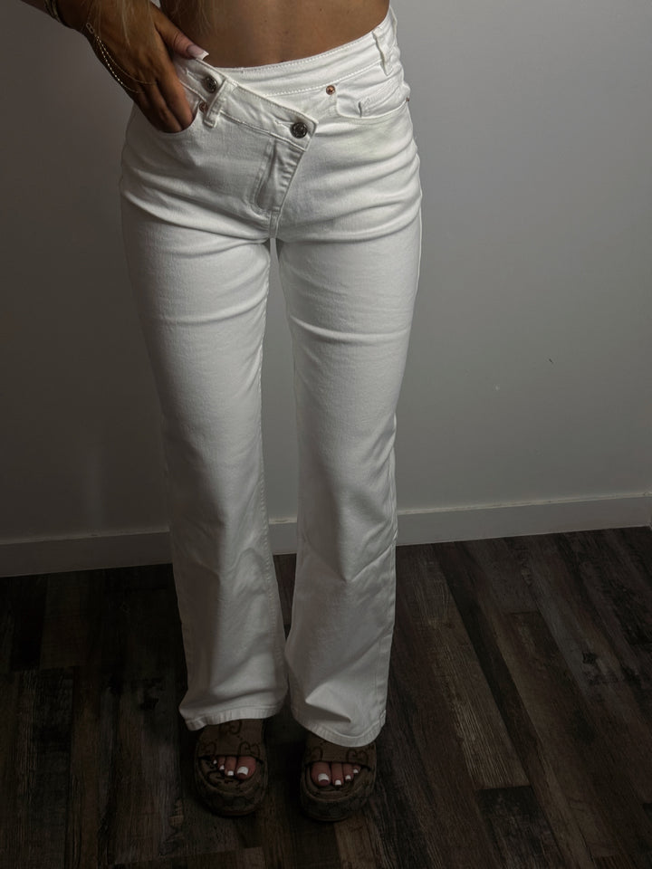 Jean asymétrique blanc