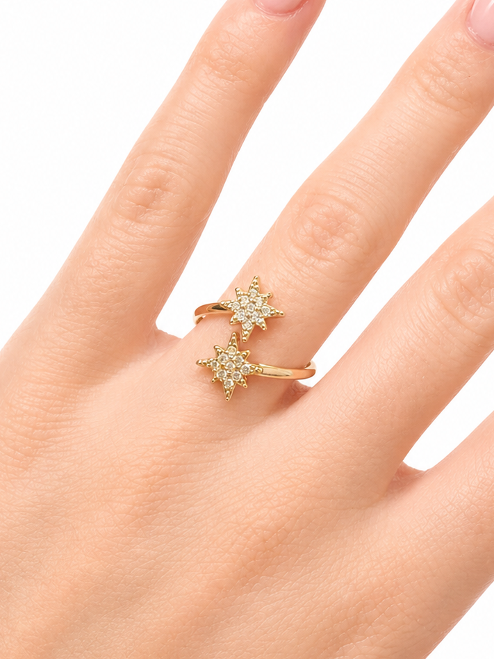 Bague étincelle (doré & argenté)