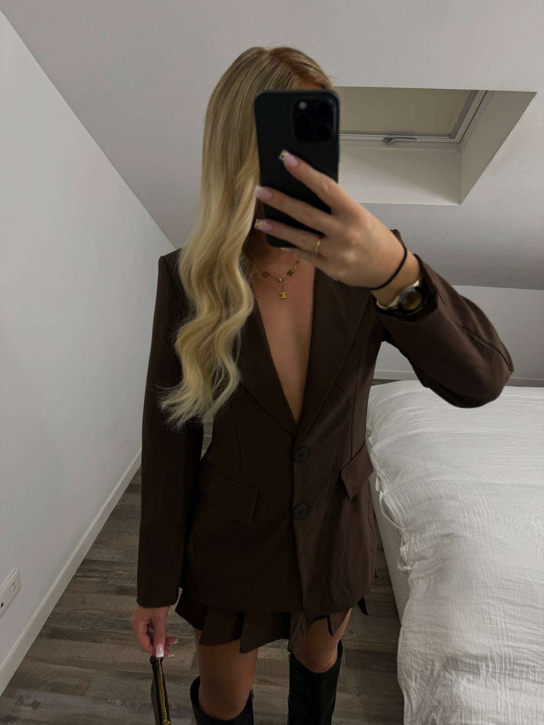 Blazer cintré marron