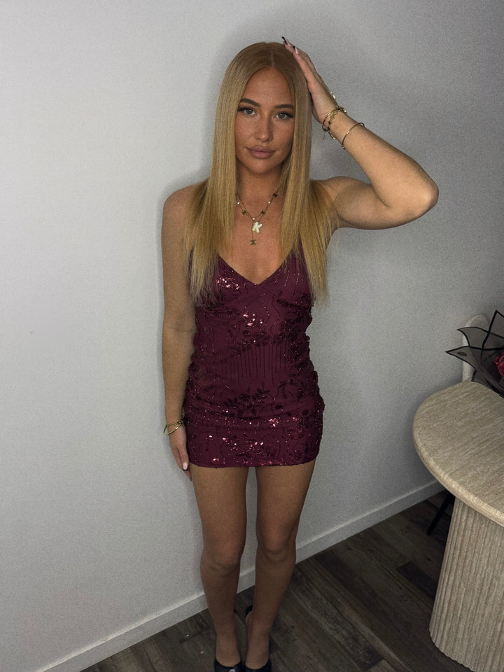 Robe perla dos nu (plusieurs couleurs)￼