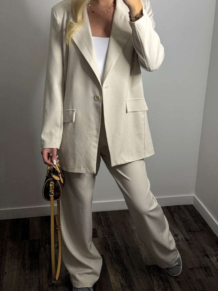 Ensemble de blazer beige