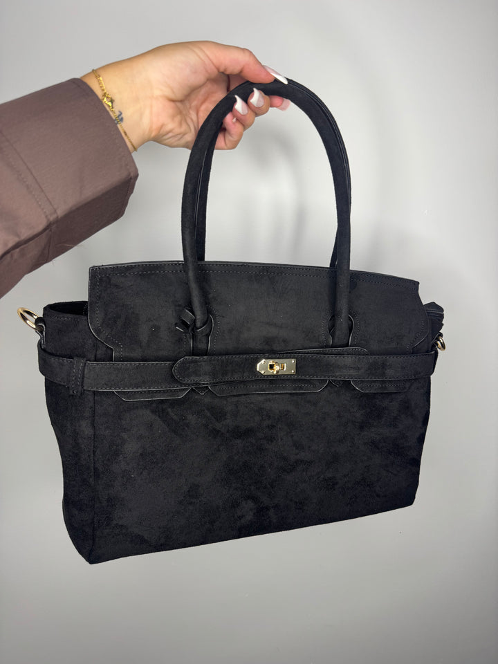 Sac de cours hermance daim noir