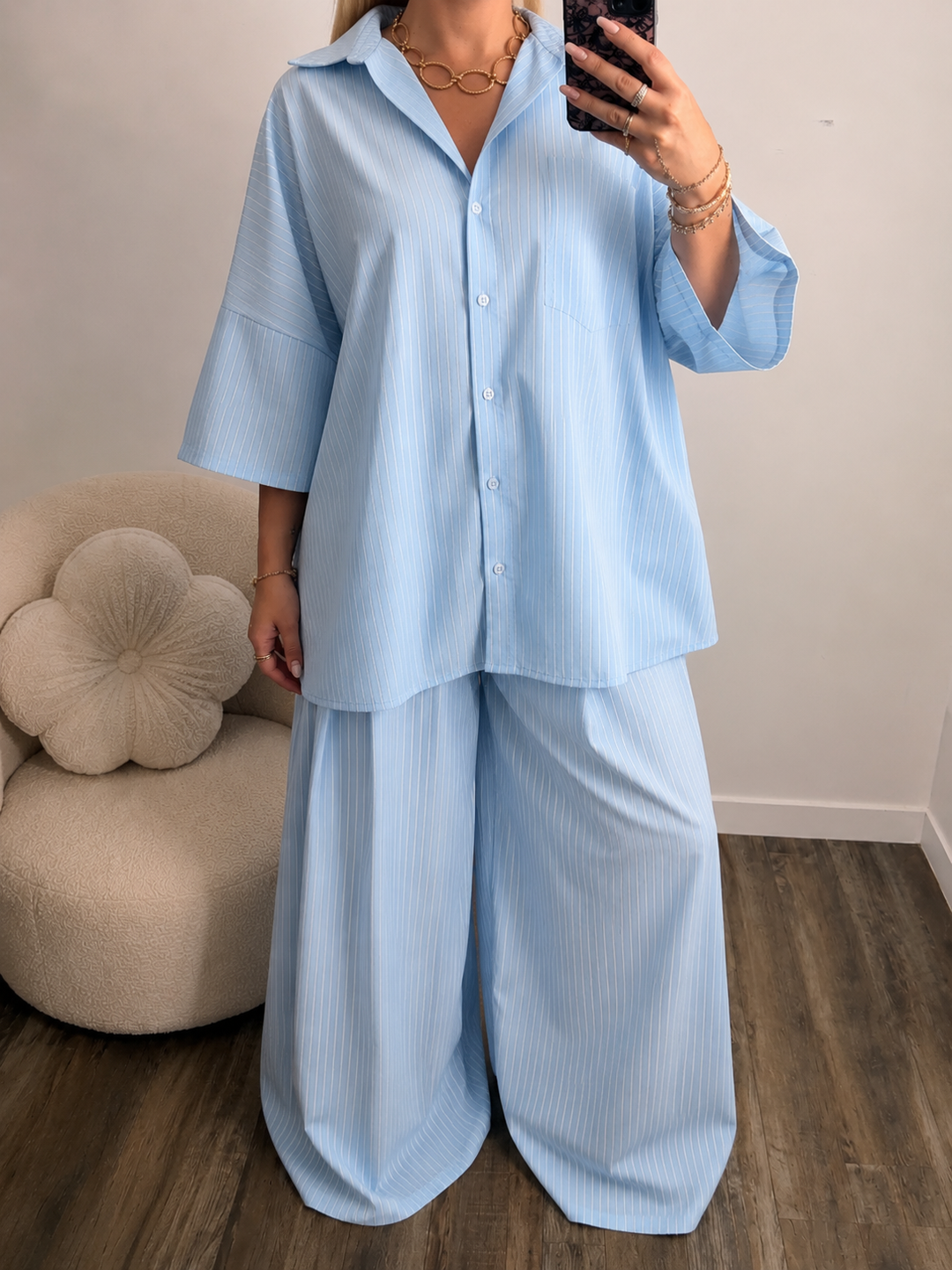 Ensemble Andrea bleu clair