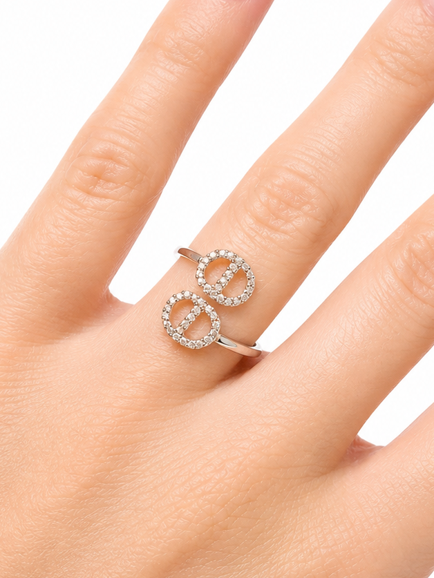Bague duo céleste (doré & argenté)
