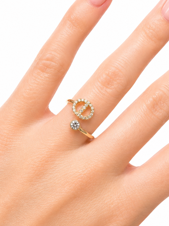 Bague éclipse (doré & argenté)